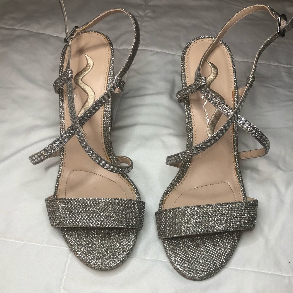 Nina sparkly strappy heels. Size 7.5 M